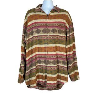 VTG Territory Ahead Southwest Shacket XXLL Heavy Woven Shirt Aztec Ranch Western